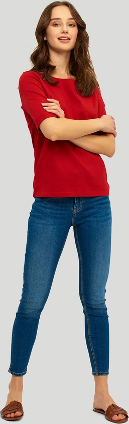 Czerwona bluzka Greenpoint z krótkim rękawem