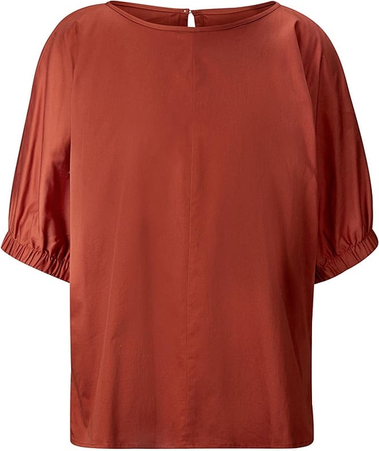 Czerwona bluzka Heine w stylu casual z krótkim rękawem