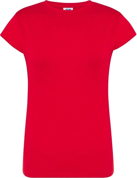 Czerwona bluzka JK Collection z krótkim rękawem w stylu casual z bawełny