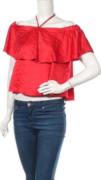 Czerwona bluzka New Look z okrągłym dekoltem