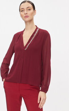 Czerwona bluzka Rinascimento z dekoltem w kształcie litery v