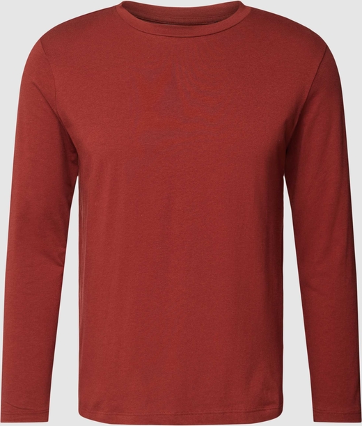 Czerwona bluzka Schiesser z bawełny z okrągłym dekoltem