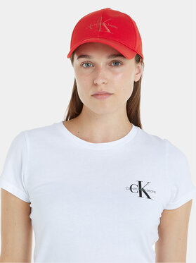 Czerwona czapka Calvin Klein