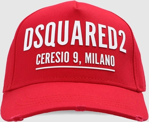 Czerwona czapka Dsquared2
