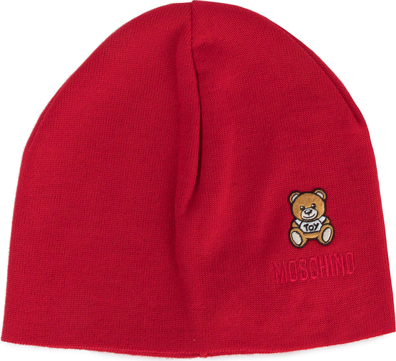 Czerwona czapka Moschino