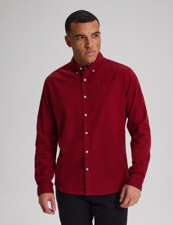 Czerwona koszula Diverse w stylu casual z długim rękawem