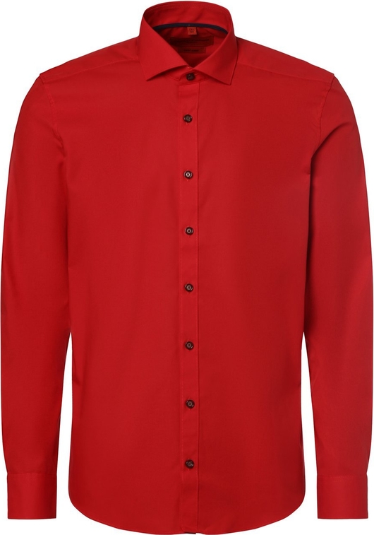 Czerwona koszula Finshley & Harding w stylu casual z klasycznym kołnierzykiem