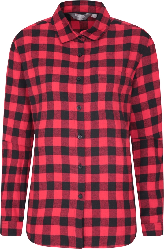 Czerwona koszula Mountain Warehouse z bawełny w stylu casual