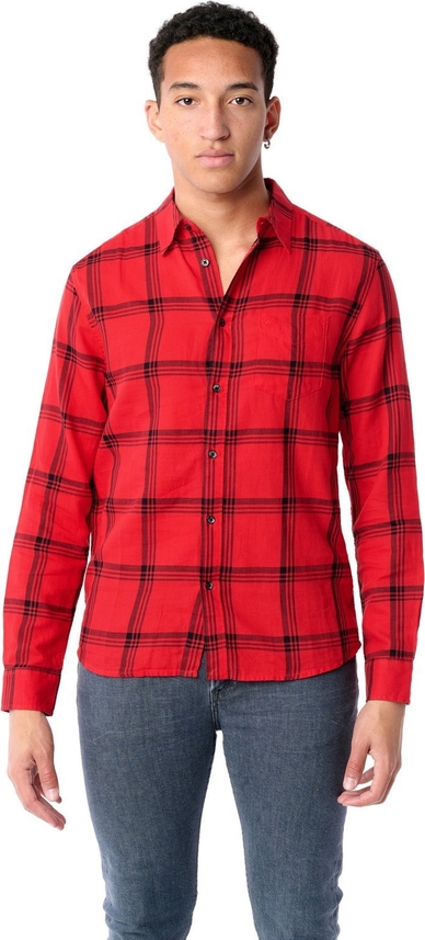 Czerwona koszula Wrangler w stylu casual z długim rękawem