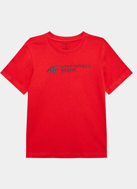 Czerwona koszulka dziecięca 4F dla chłopców