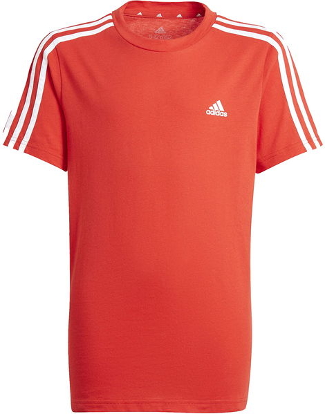 Czerwona koszulka dziecięca Adidas w paseczki