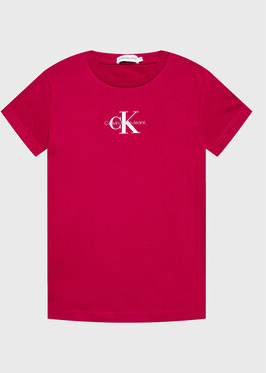Czerwona koszulka dziecięca Calvin Klein z jeansu