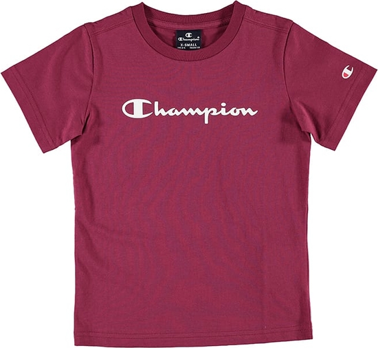 Czerwona koszulka dziecięca Champion dla chłopców z bawełny