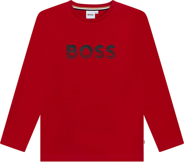 Czerwona koszulka dziecięca Hugo Boss