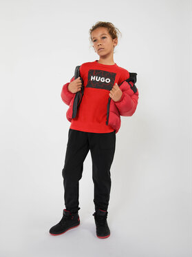 Czerwona koszulka dziecięca Hugo Boss dla chłopców