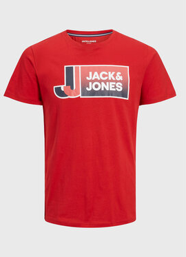 Czerwona koszulka dziecięca Jack&jones Junior dla chłopców