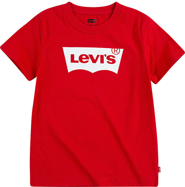 Czerwona koszulka dziecięca Levis z bawełny