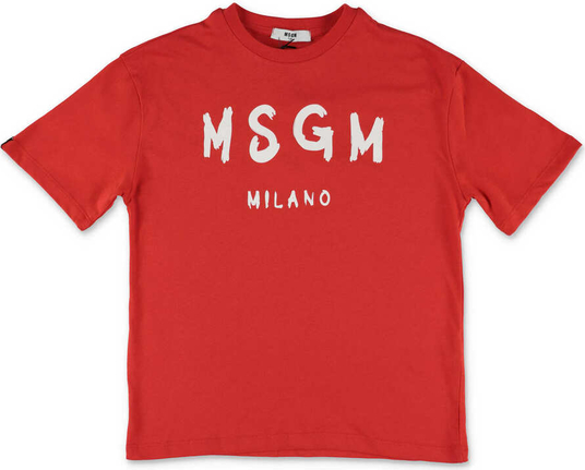Czerwona koszulka dziecięca MSGM