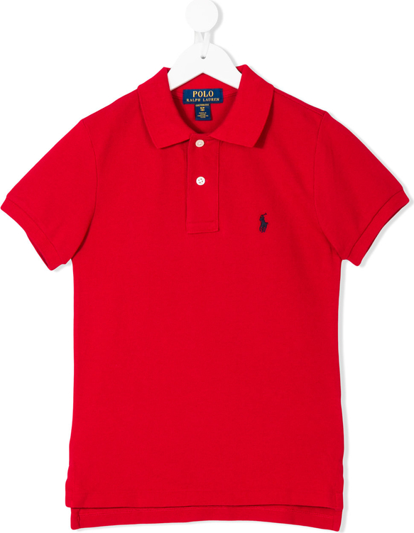 Czerwona koszulka dziecięca Ralph Lauren Kids z bawełny