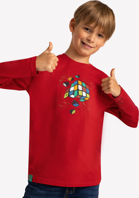 Czerwona koszulka dziecięca Volcano dla chłopców