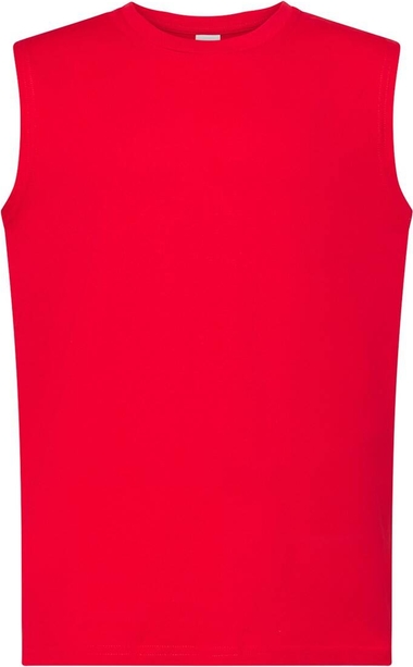 Czerwona koszulka JK Collection w stylu casual z krótkim rękawem z bawełny