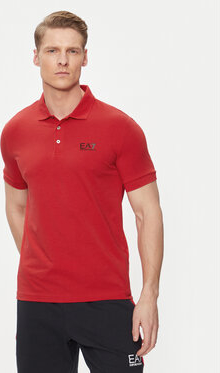 Czerwona koszulka polo Emporio Armani w stylu casual
