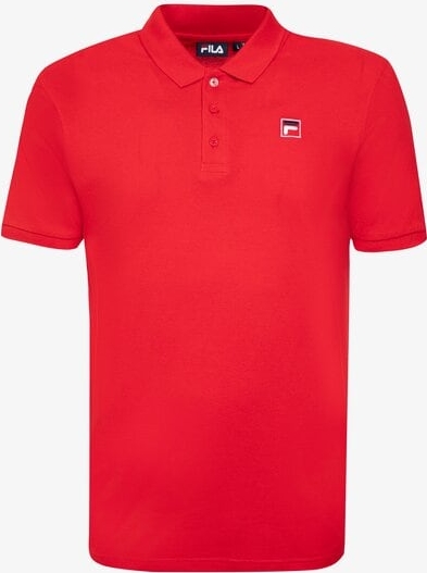 Czerwona koszulka polo Fila w sportowym stylu z krótkim rękawem