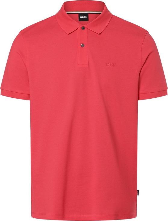 Czerwona koszulka polo Hugo Boss z krótkim rękawem w stylu casual