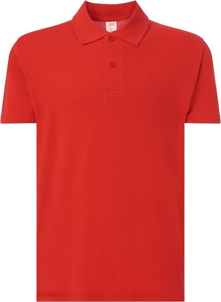 Czerwona koszulka polo JK Collection z bawełny z krótkim rękawem