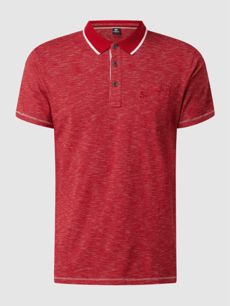 Czerwona koszulka polo Lerros z krótkim rękawem w stylu casual