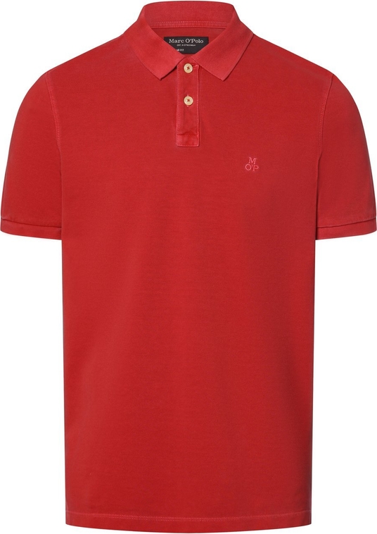 Czerwona koszulka polo Marc O'Polo w stylu casual z bawełny