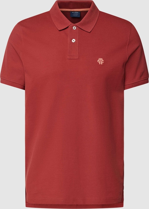 Czerwona koszulka polo McNeal w stylu casual z krótkim rękawem