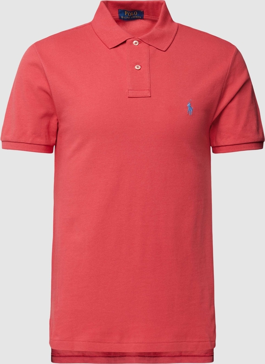 Czerwona koszulka polo POLO RALPH LAUREN z bawełny w stylu casual z krótkim rękawem