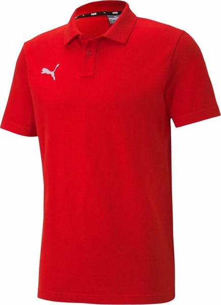Czerwona koszulka polo Puma w sportowym stylu z krótkim rękawem