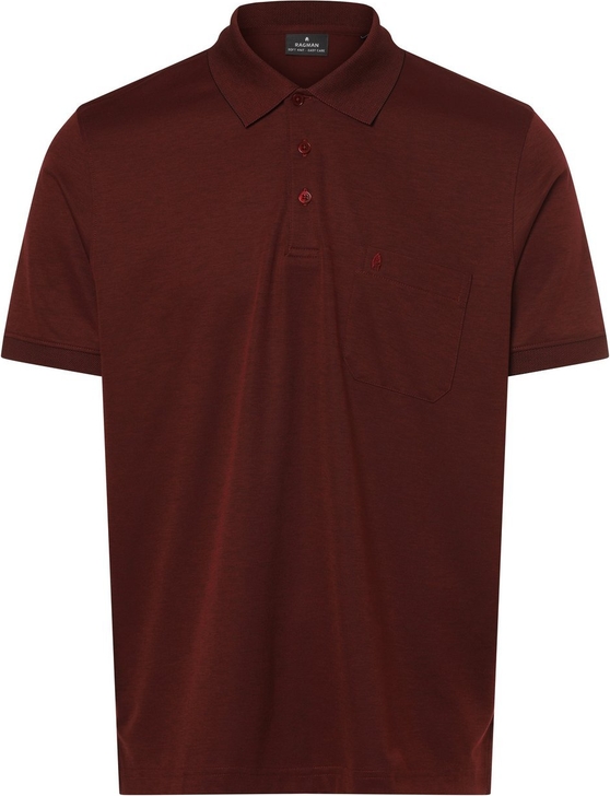 Czerwona koszulka polo Ragman w stylu casual