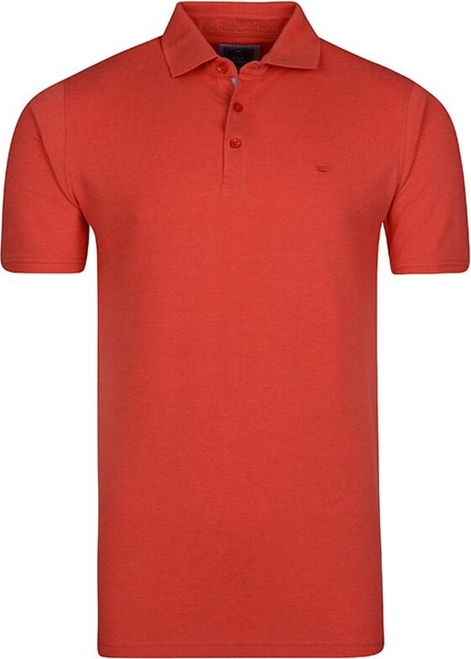 Czerwona koszulka polo Redmond w stylu casual z krótkim rękawem z bawełny
