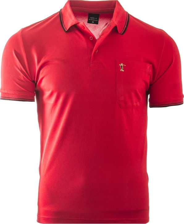 Czerwona koszulka polo Risardi w stylu casual