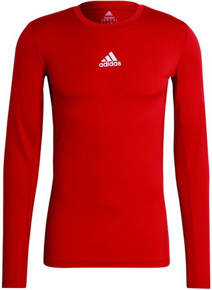 Czerwona koszulka z długim rękawem Adidas z długim rękawem