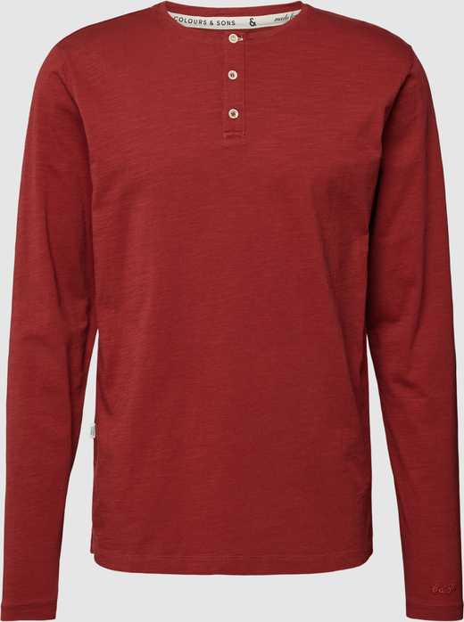 Czerwona koszulka z długim rękawem Peek&Cloppenburg w stylu casual z długim rękawem