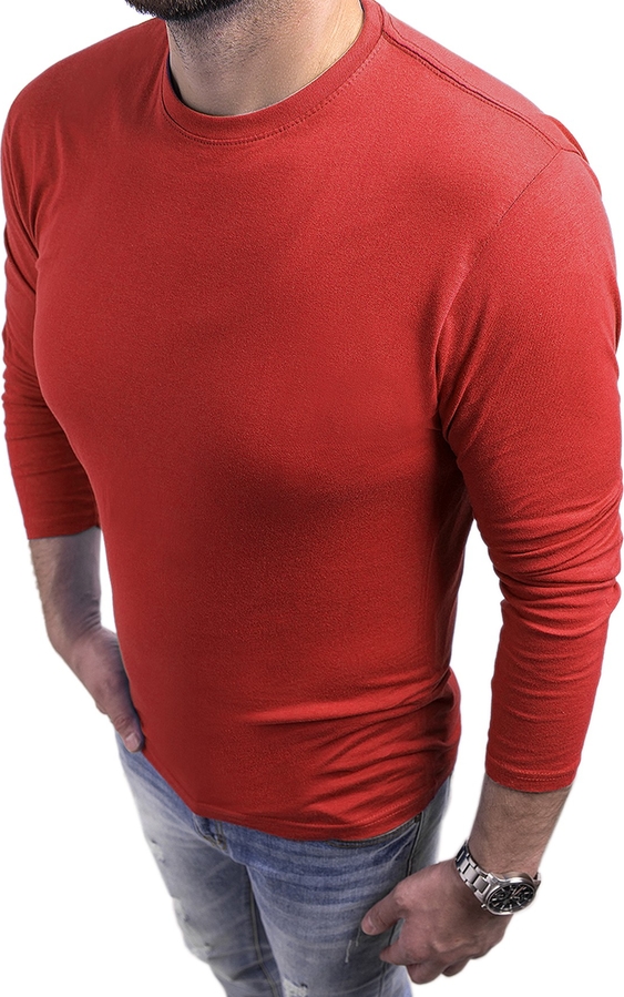 Czerwona koszulka z długim rękawem Risardi