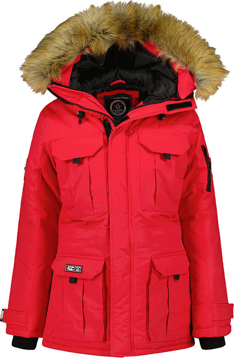 Czerwona kurtka Canadian Peak w stylu casual
