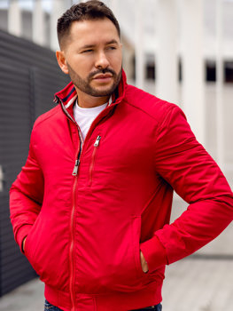 Czerwona kurtka Denley w stylu casual