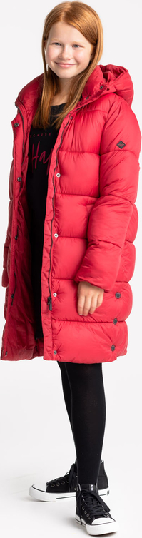 Czerwona kurtka dziecięca Volcano dla dziewczynek