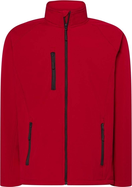 Czerwona kurtka JK Collection krótka w sportowym stylu