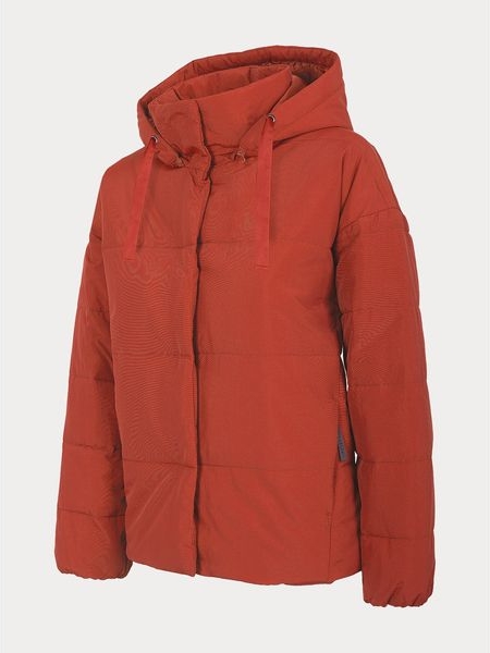 Czerwona kurtka Outhorn krótka w sportowym stylu z kapturem