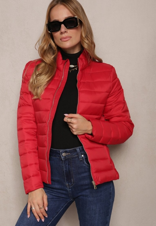 Czerwona kurtka Renee w stylu casual przejściowa