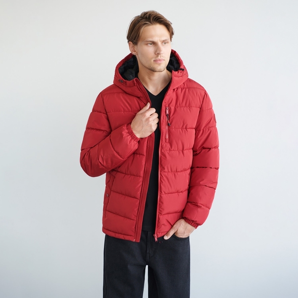Czerwona kurtka Sinsay krótka w młodzieżowym stylu