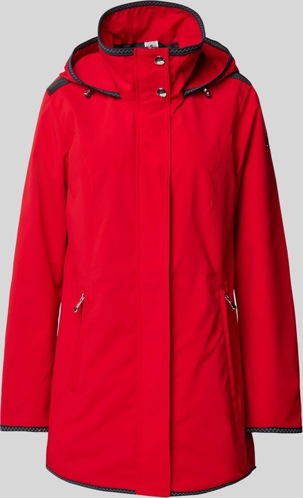 Czerwona kurtka Wellensteyn wiatrówki z kapturem w stylu casual