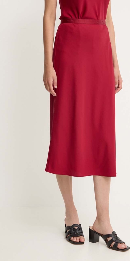 Czerwona spódnica Calvin Klein midi