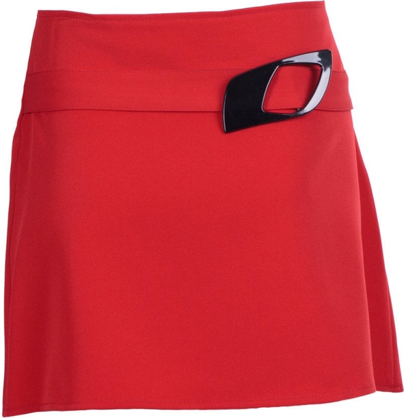 Czerwona spódnica Fokus z tkaniny mini w stylu casual